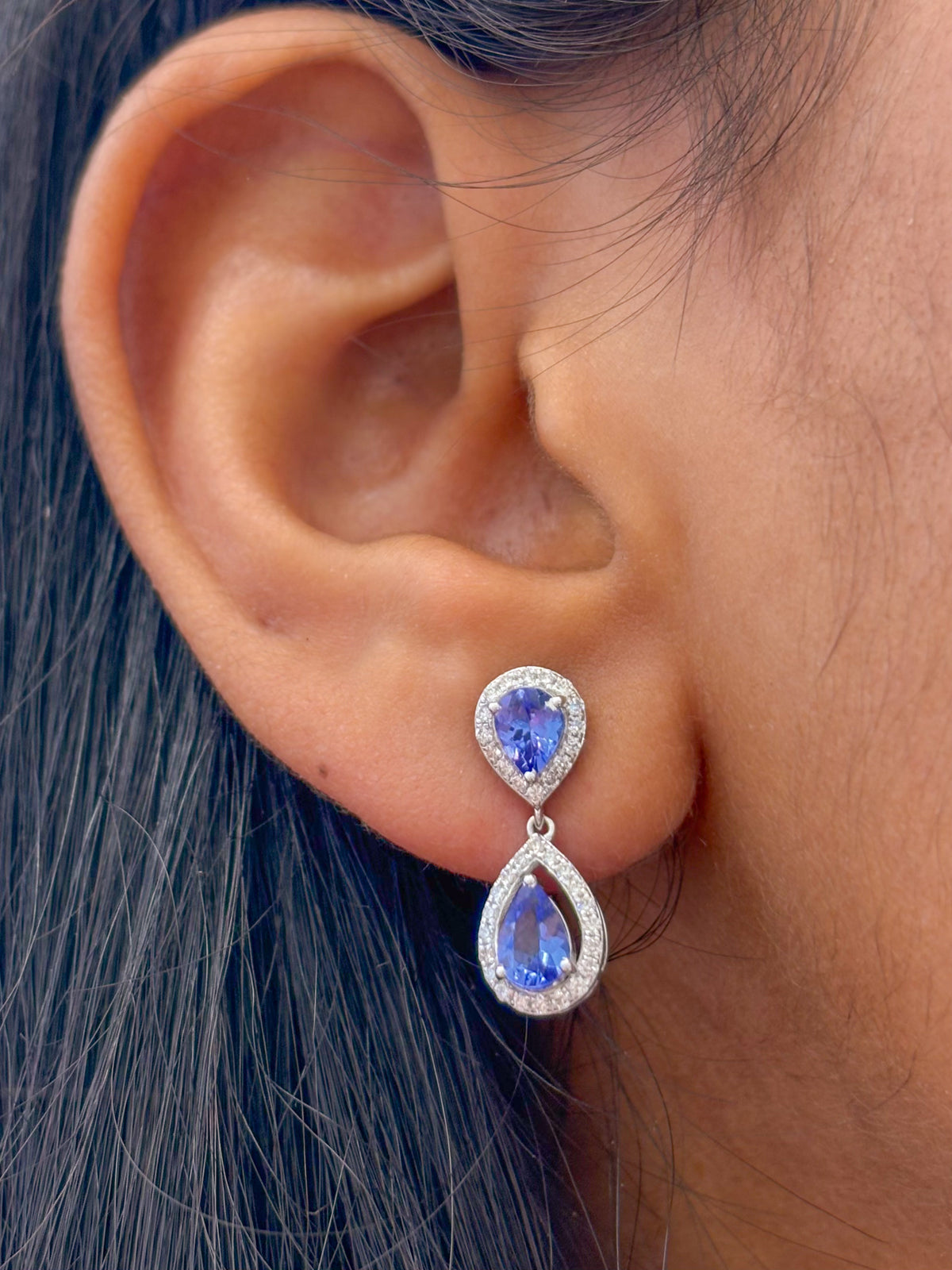 Tanzanite Diamond Earrings