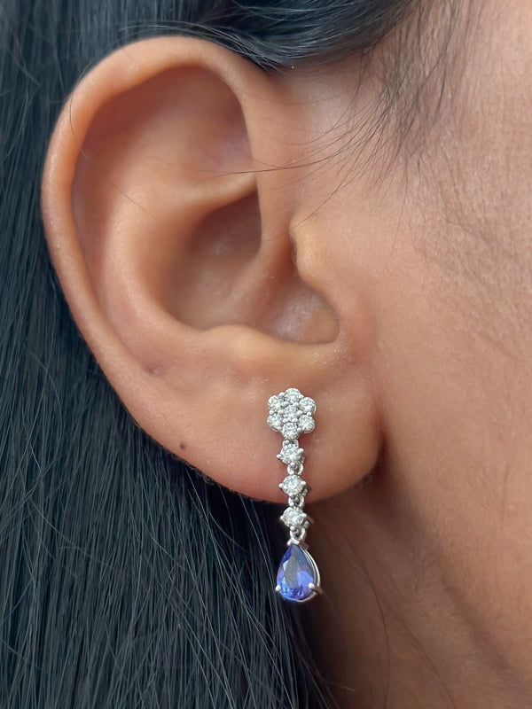 Tanzanite Diamond Earrings