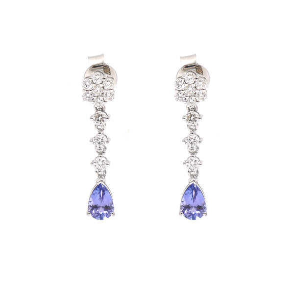 Tanzanite Diamond Earrings