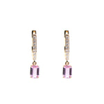 Pink Sapphire Diamond Earrings