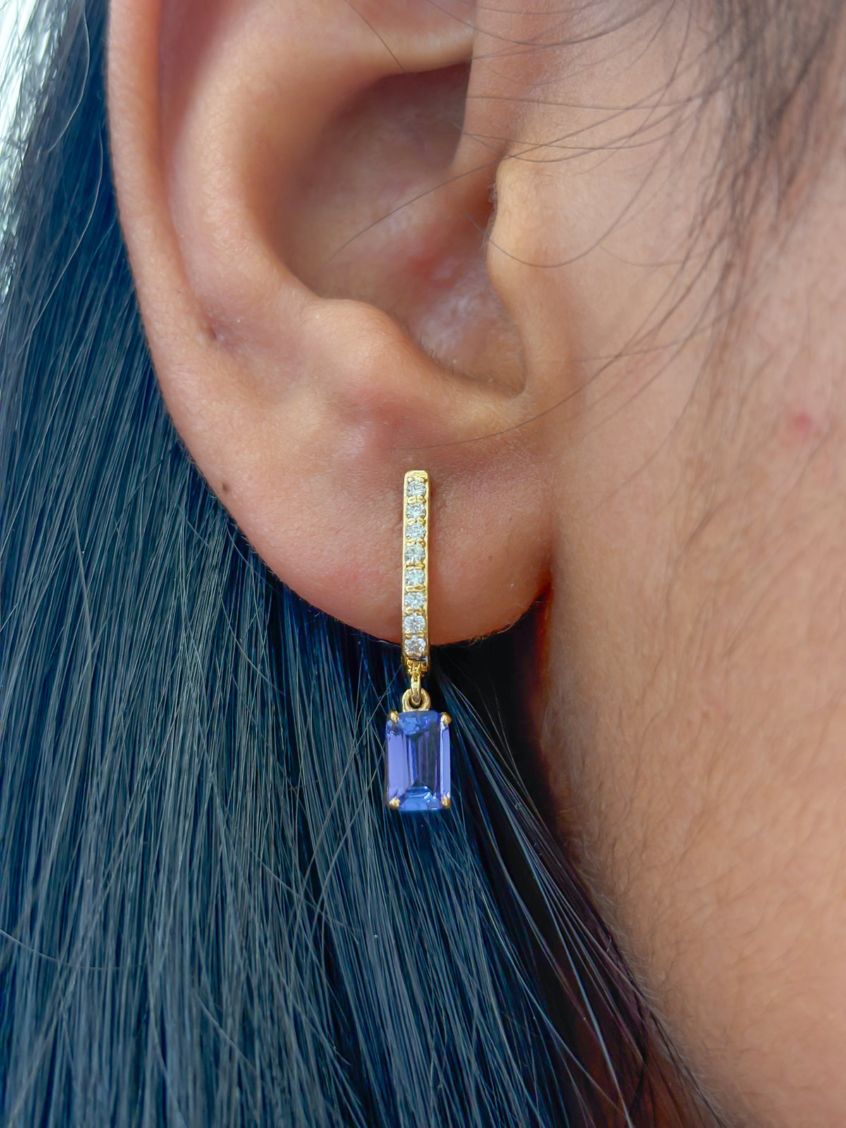 Tanzanite Diamond Earrings