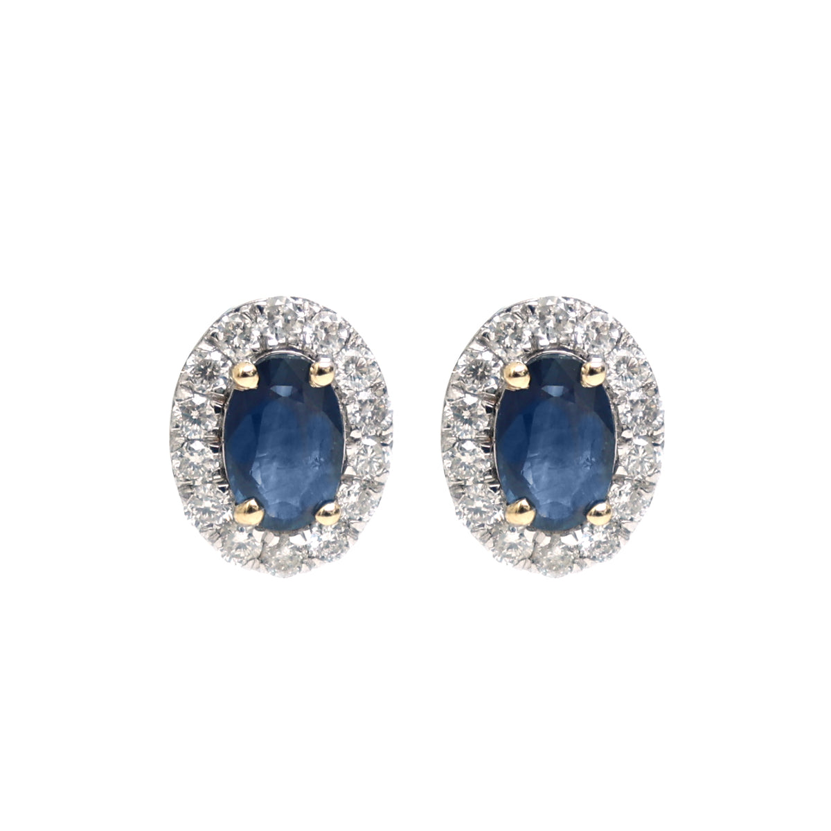 Blue Sapphire Diamond Earrings