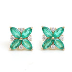 Emerald Diamond Earrings