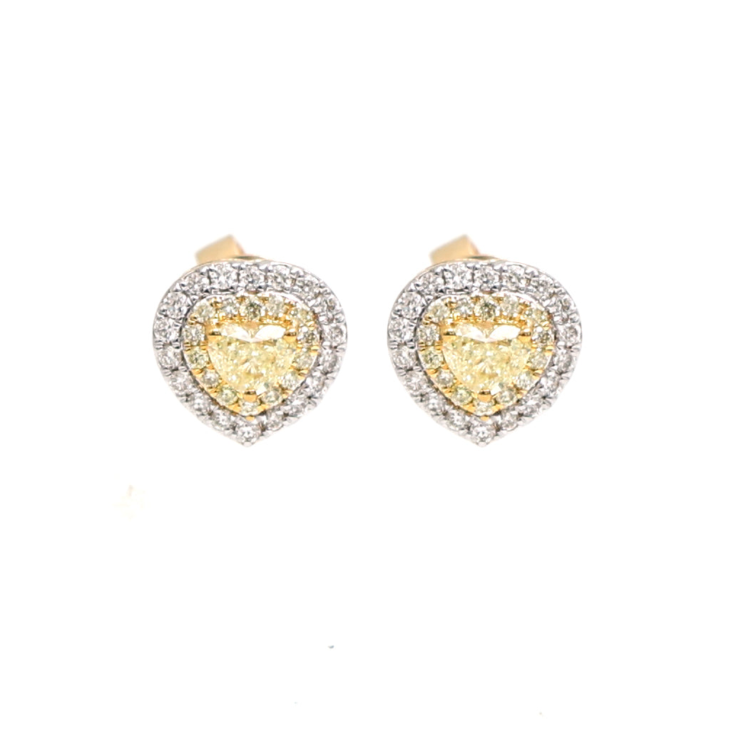 Yellow Diamond Diamond Earrings