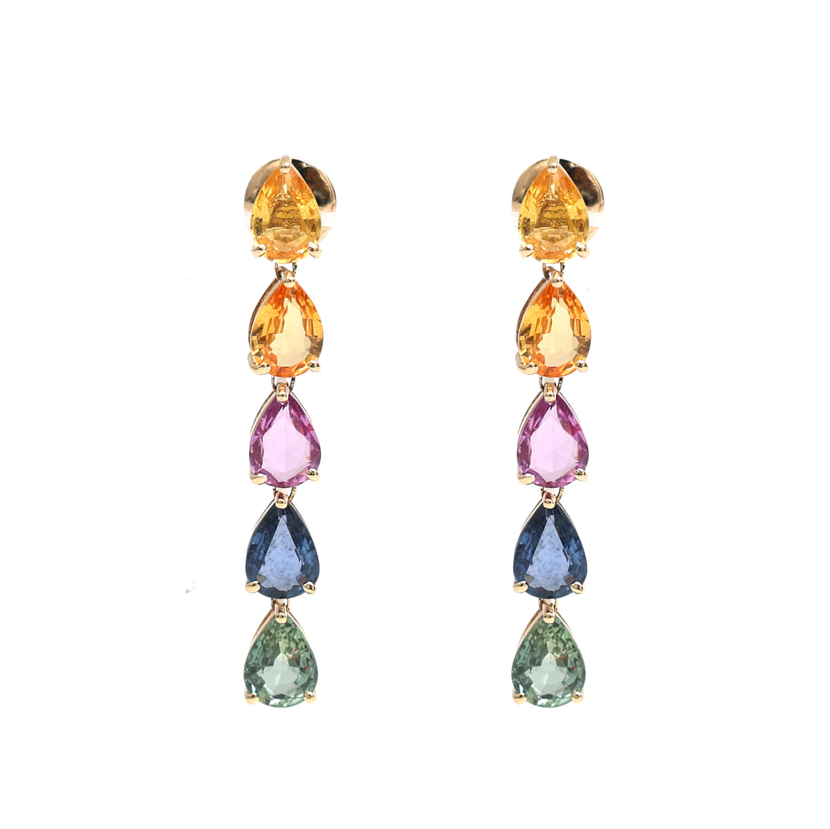 Rainbow Sapphire Earrings