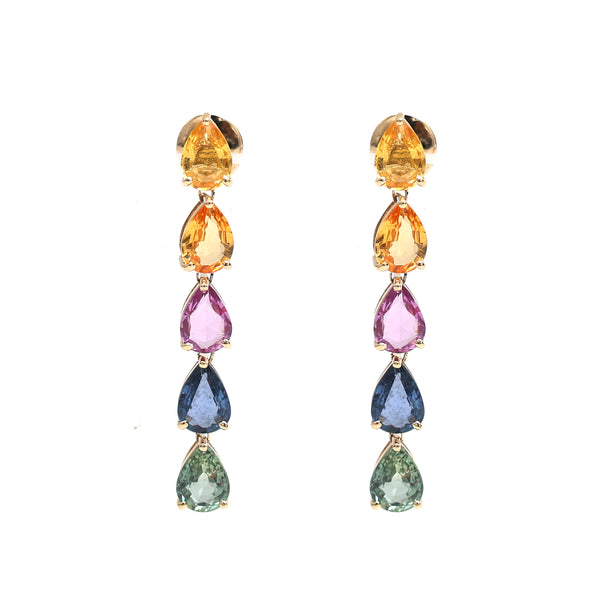 Rainbow Sapphire Earrings