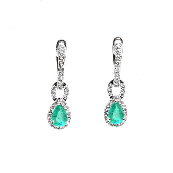 Emerald Diamond Earrings