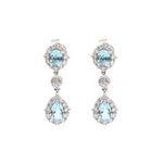 Aquamarine Diamond Earrings