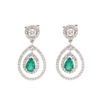 Diamond Emerald Earrings