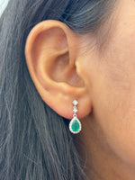 Emerald Diamond Earrings
