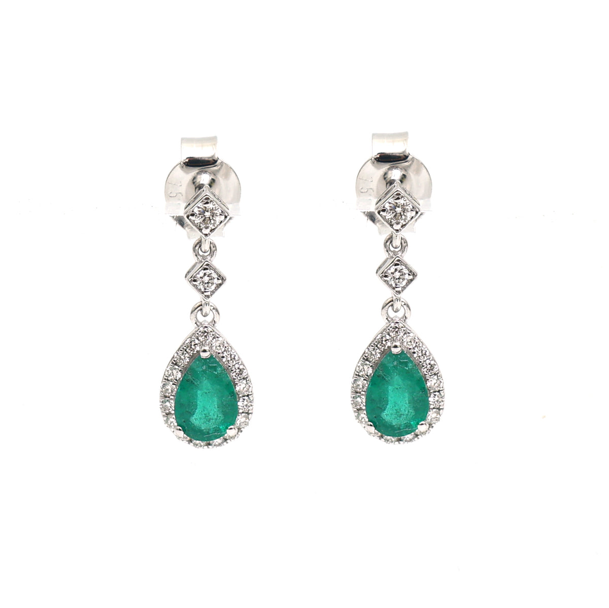 Emerald Diamond Earrings