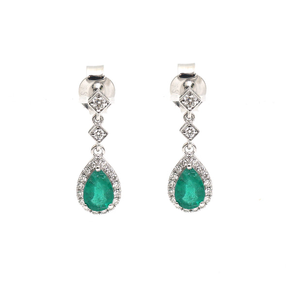 Emerald Diamond Earrings