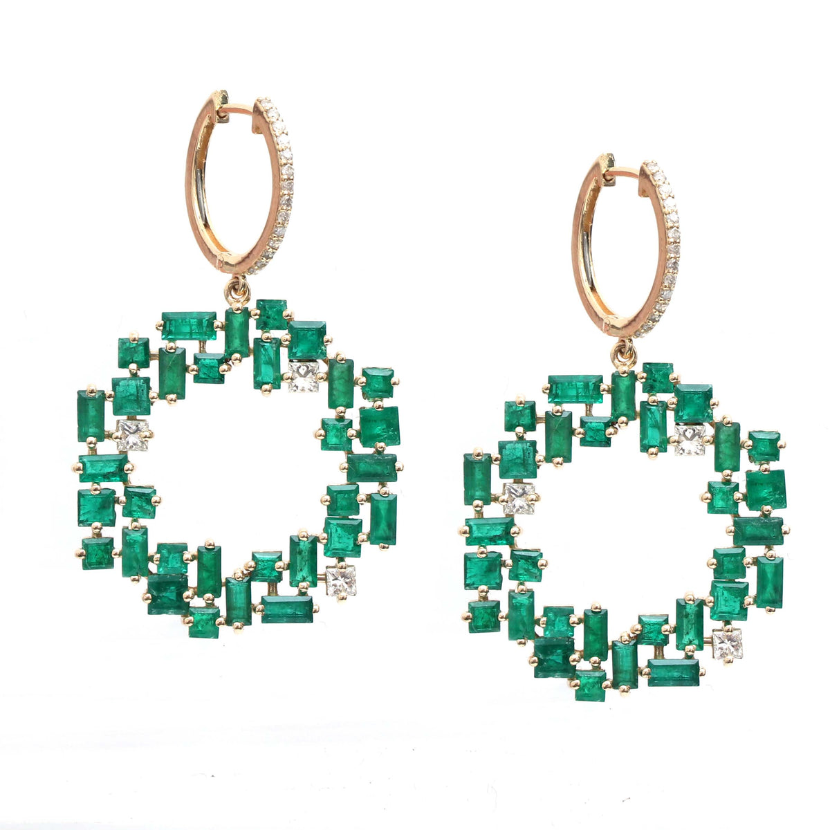 Emerald Diamond Earrings