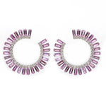 Pink Sapphire Diamond Earrings