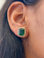 Emerald Diamond Earrings