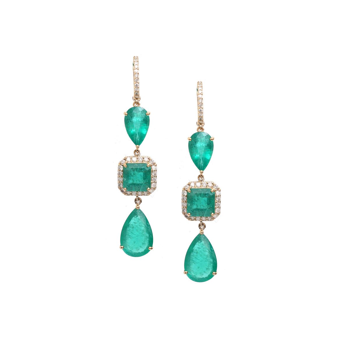 Emerald Diamond Earrings