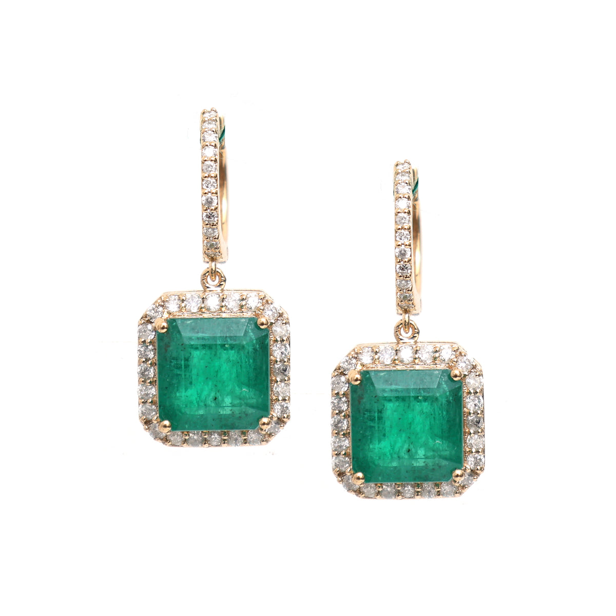 Emerald Diamond Earrings