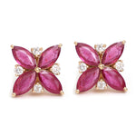 Ruby Diamond Earrings