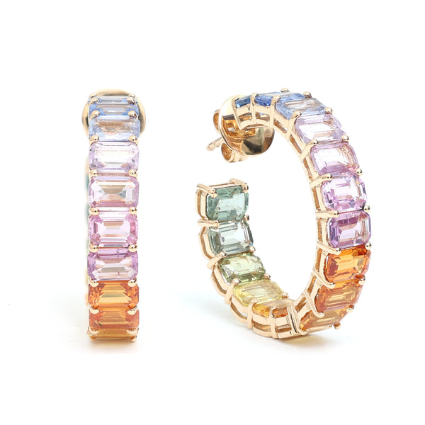 Rainbow Sapphire Earrings