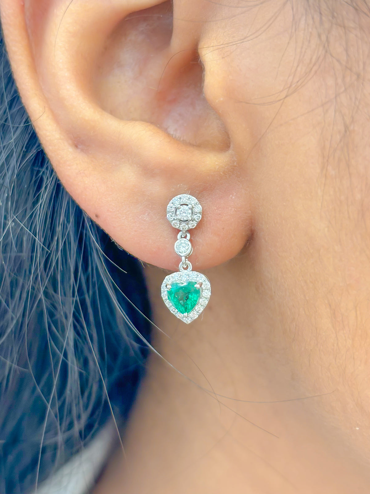 Emerald Diamond Earrings
