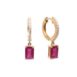 Ruby Diamond Earrings