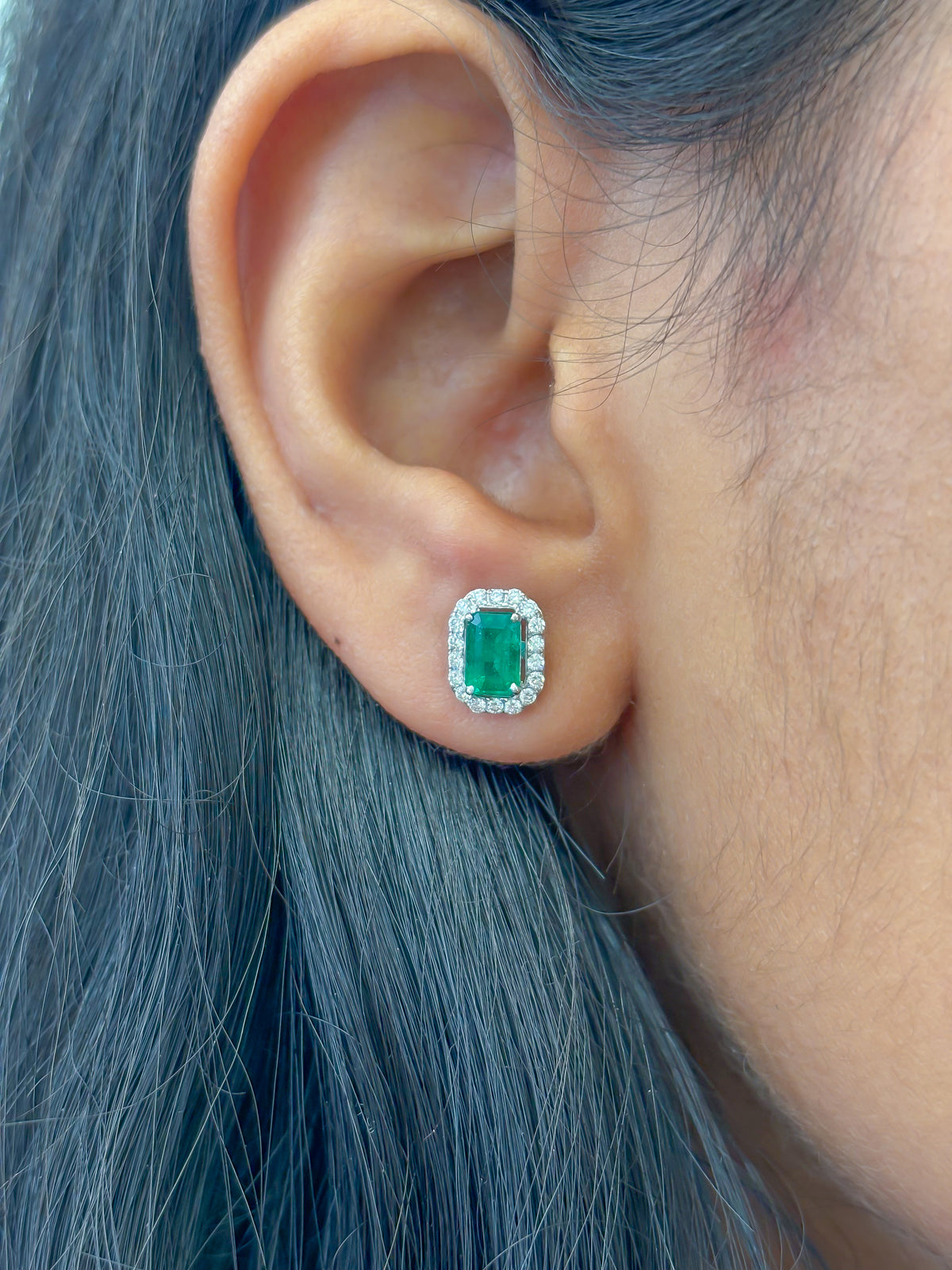 Emerald Diamond Earrings