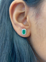 Emerald Diamond Earrings