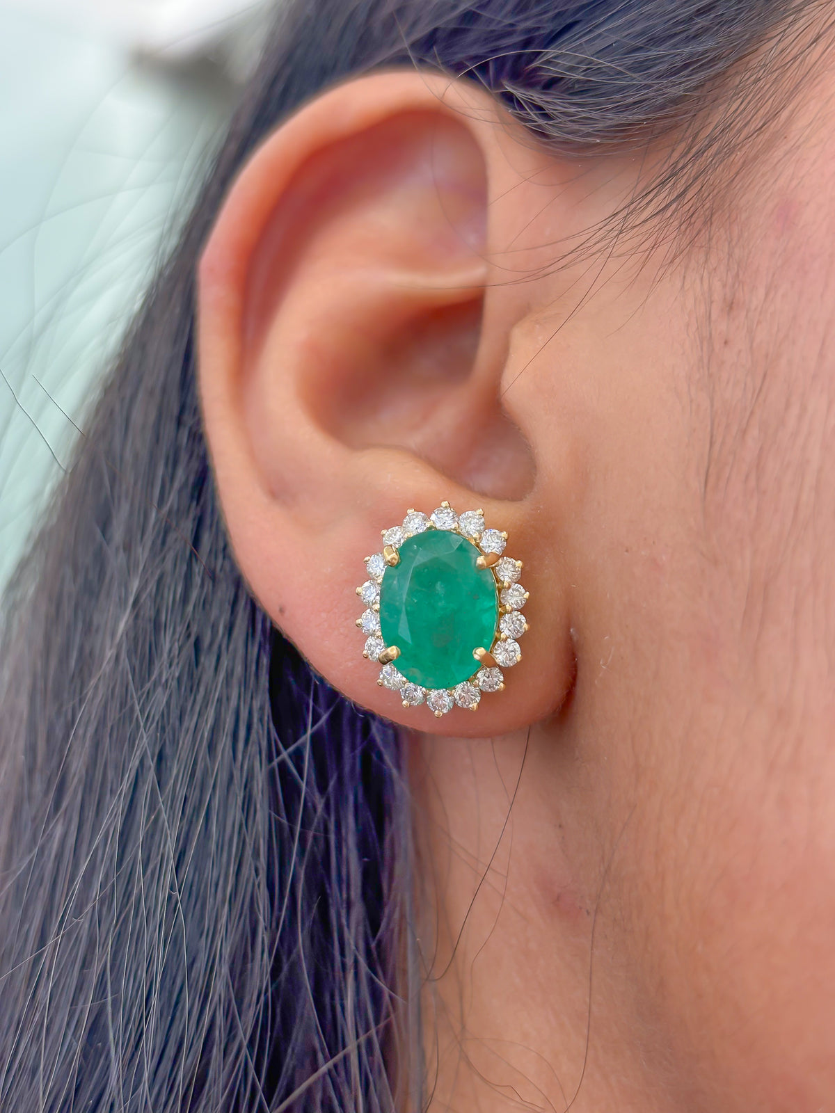 Emerald Diamond Earrings