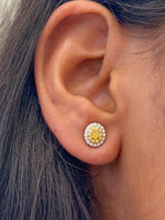 Yellow Diamond Diamond Earrings