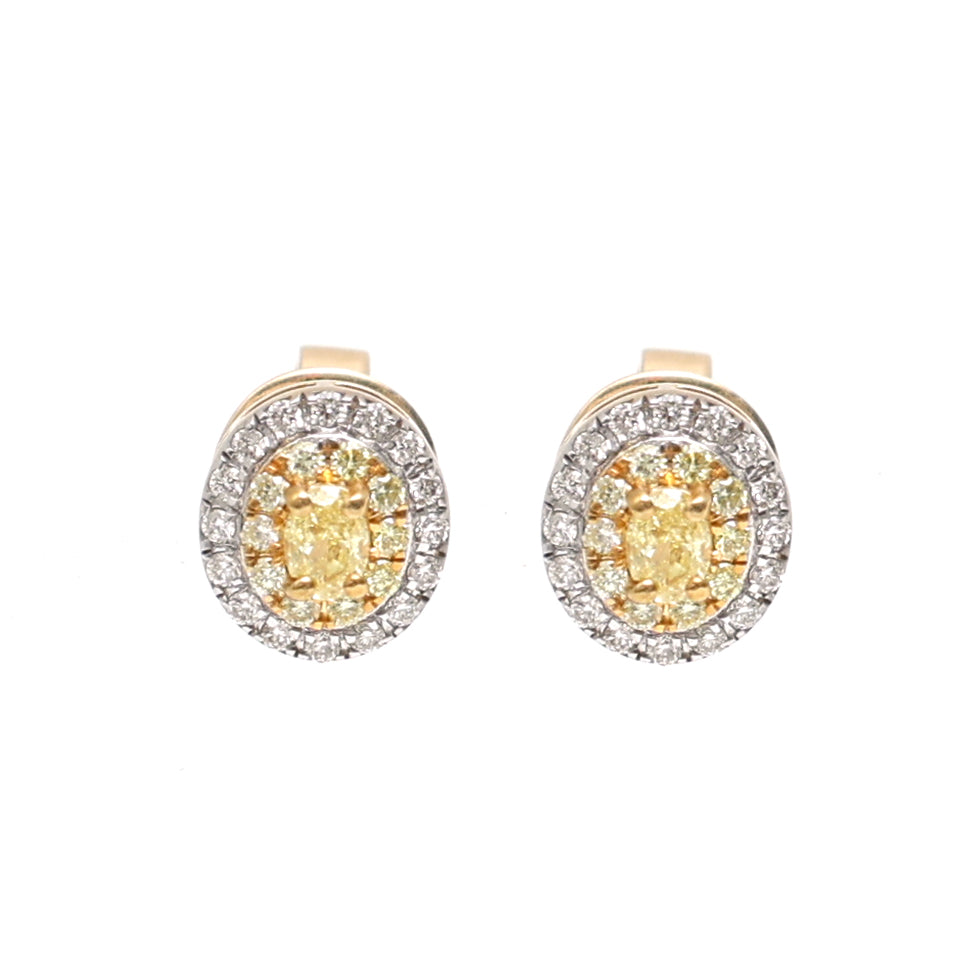 Yellow Diamond Diamond Earrings