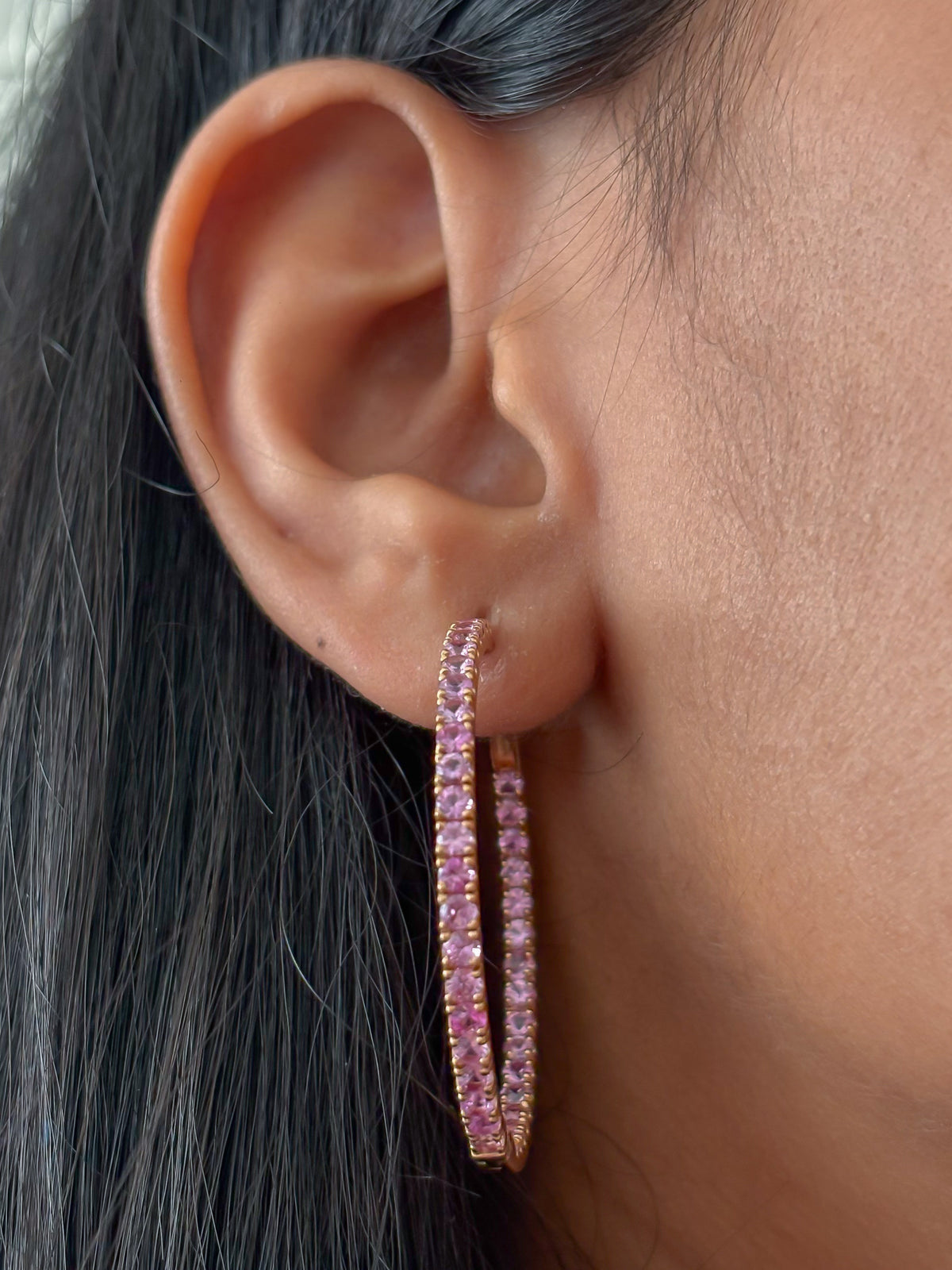 Pink Sapphire Earrings