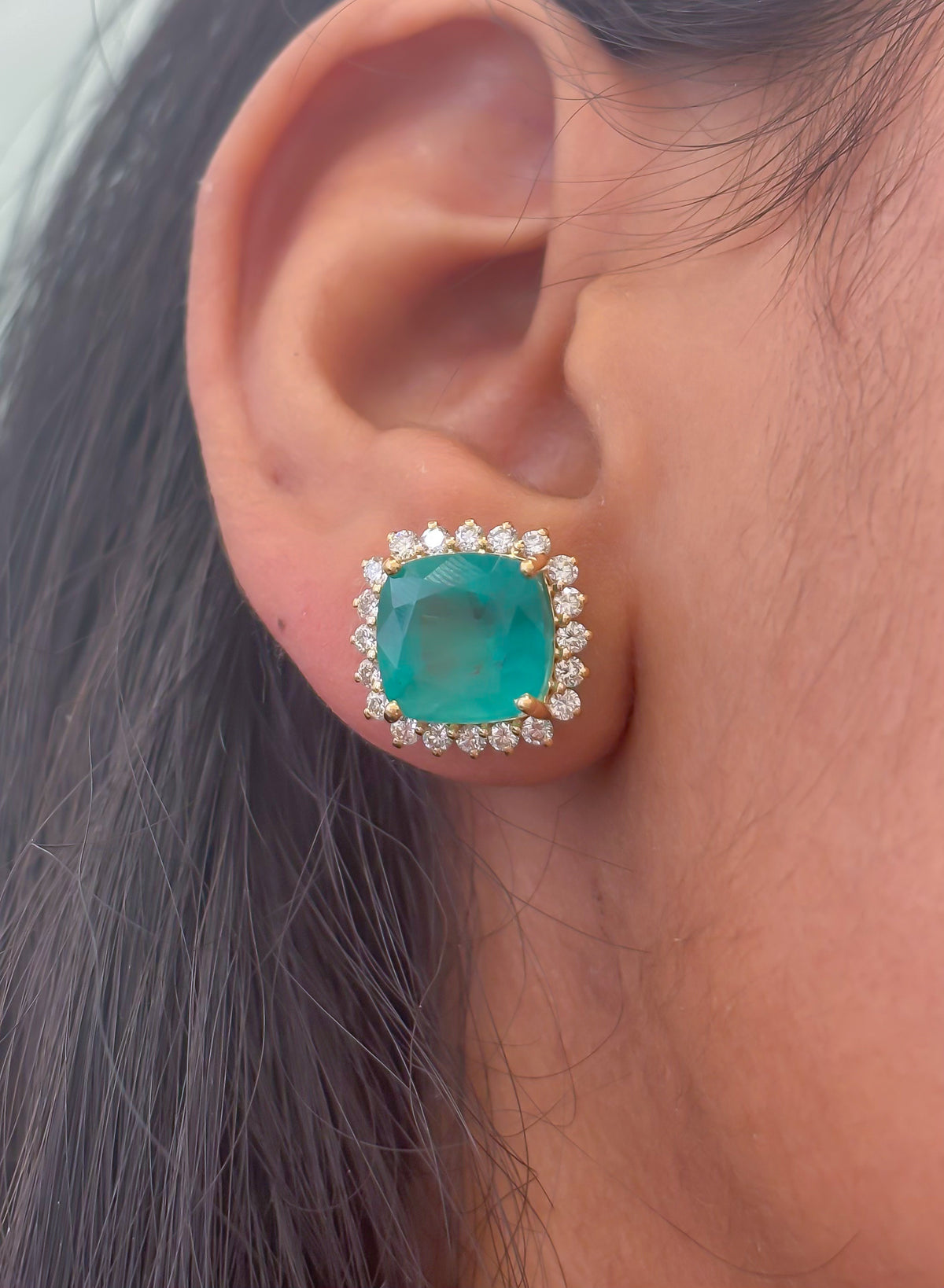 Emerald Diamond Earrings