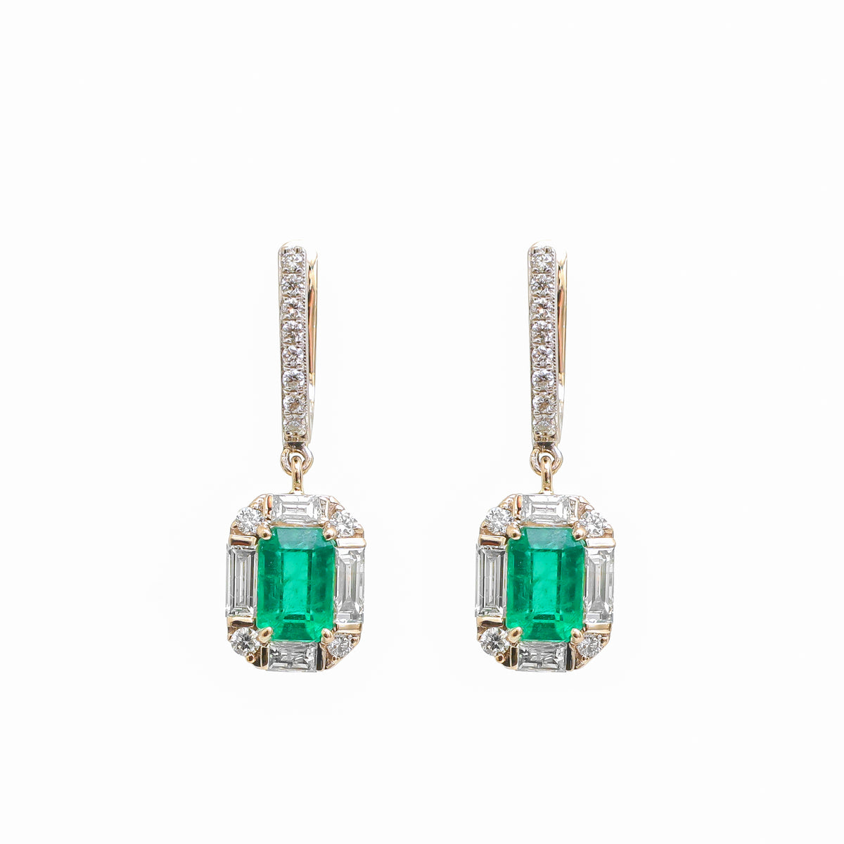 Emerald Diamond Earrings