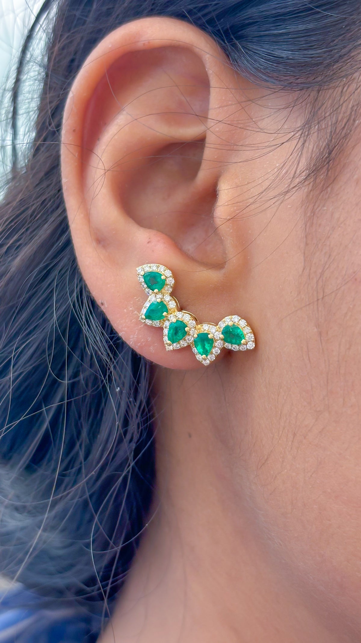Emerald Diamond Earrings