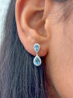 Aquamarine Diamond Earrings