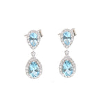 Aquamarine Diamond Earrings