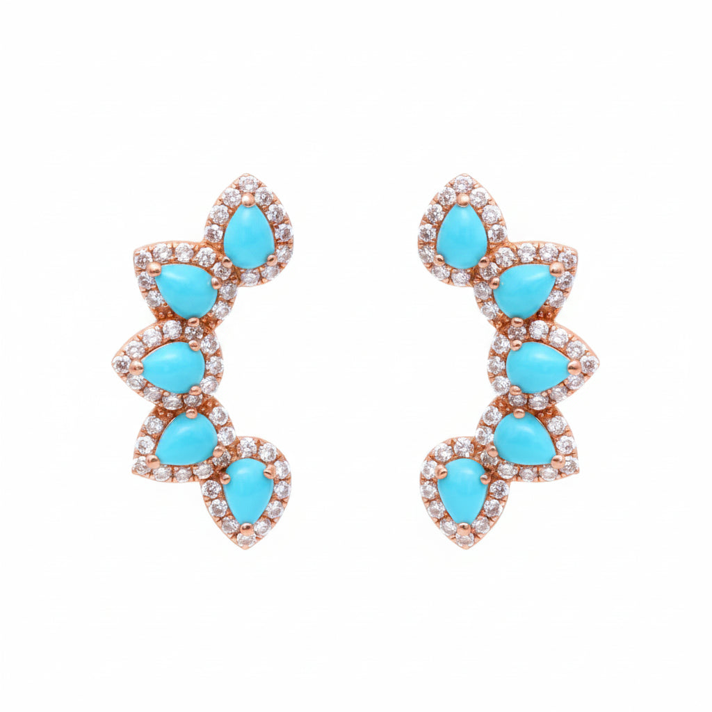 Turquoise Diamond Earring