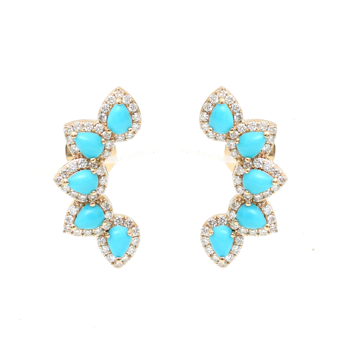 Turquoise Diamond Earring