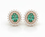Diamond Emerald Earring