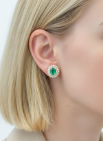 Diamond Emerald Earring