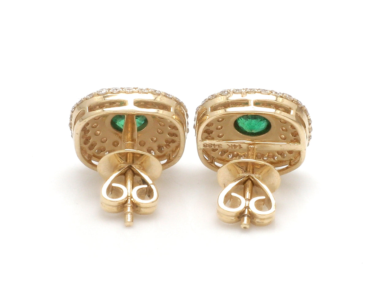 Diamond Emerald Earring
