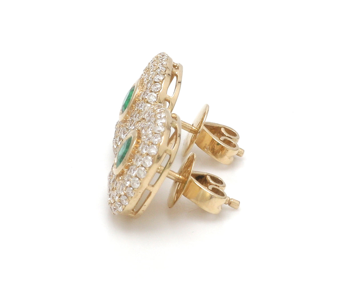Diamond Emerald Earring