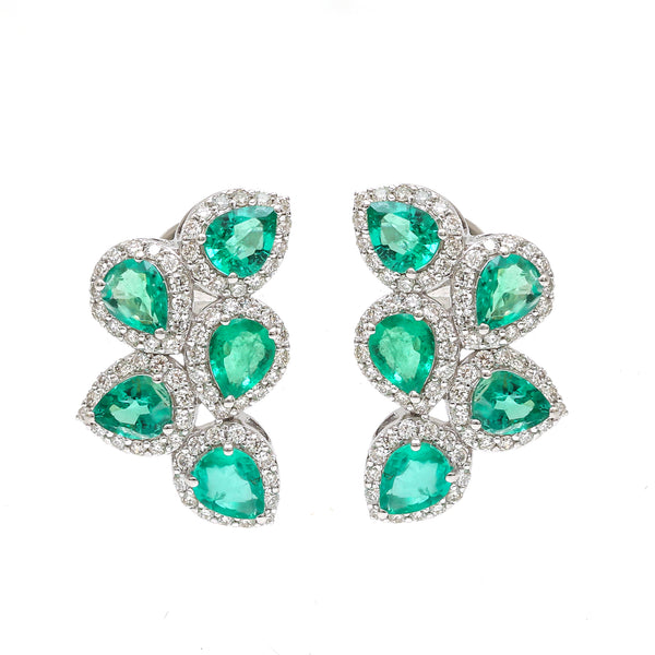 Emerald Diamond Earring