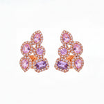 Pink Sapphire Diamond Earring