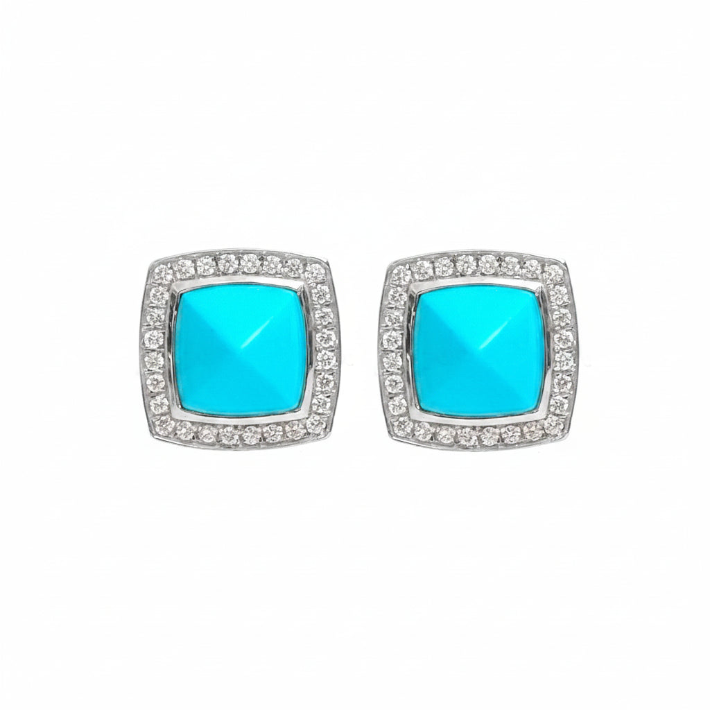 Turquoise Diamond Earring