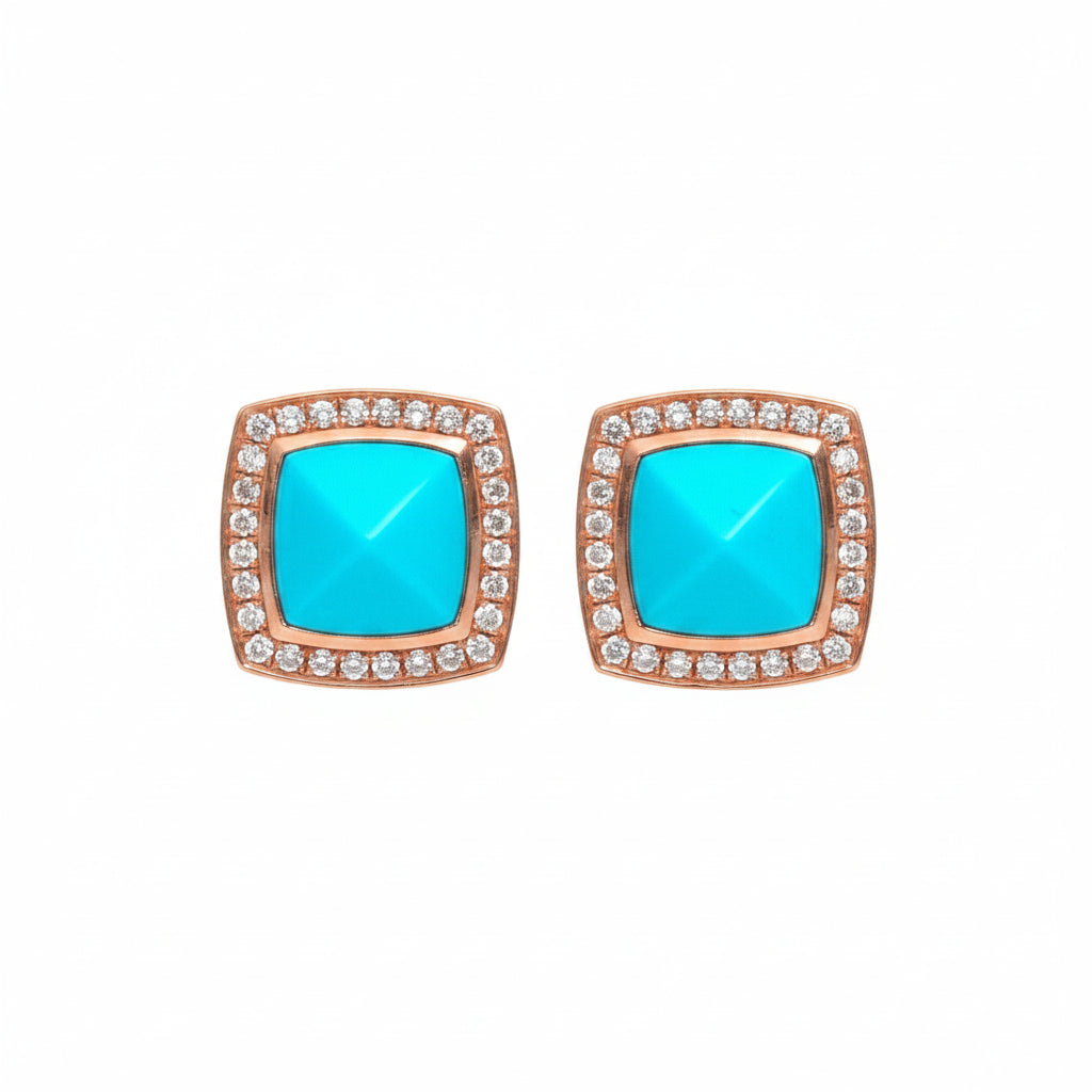 Turquoise Diamond Earring