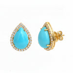 Turquoise Diamond Earring