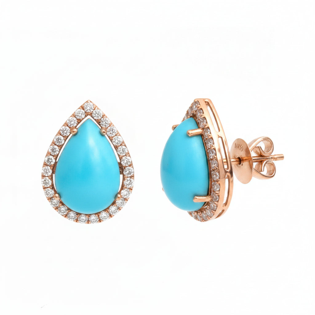 Turquoise Diamond Earring