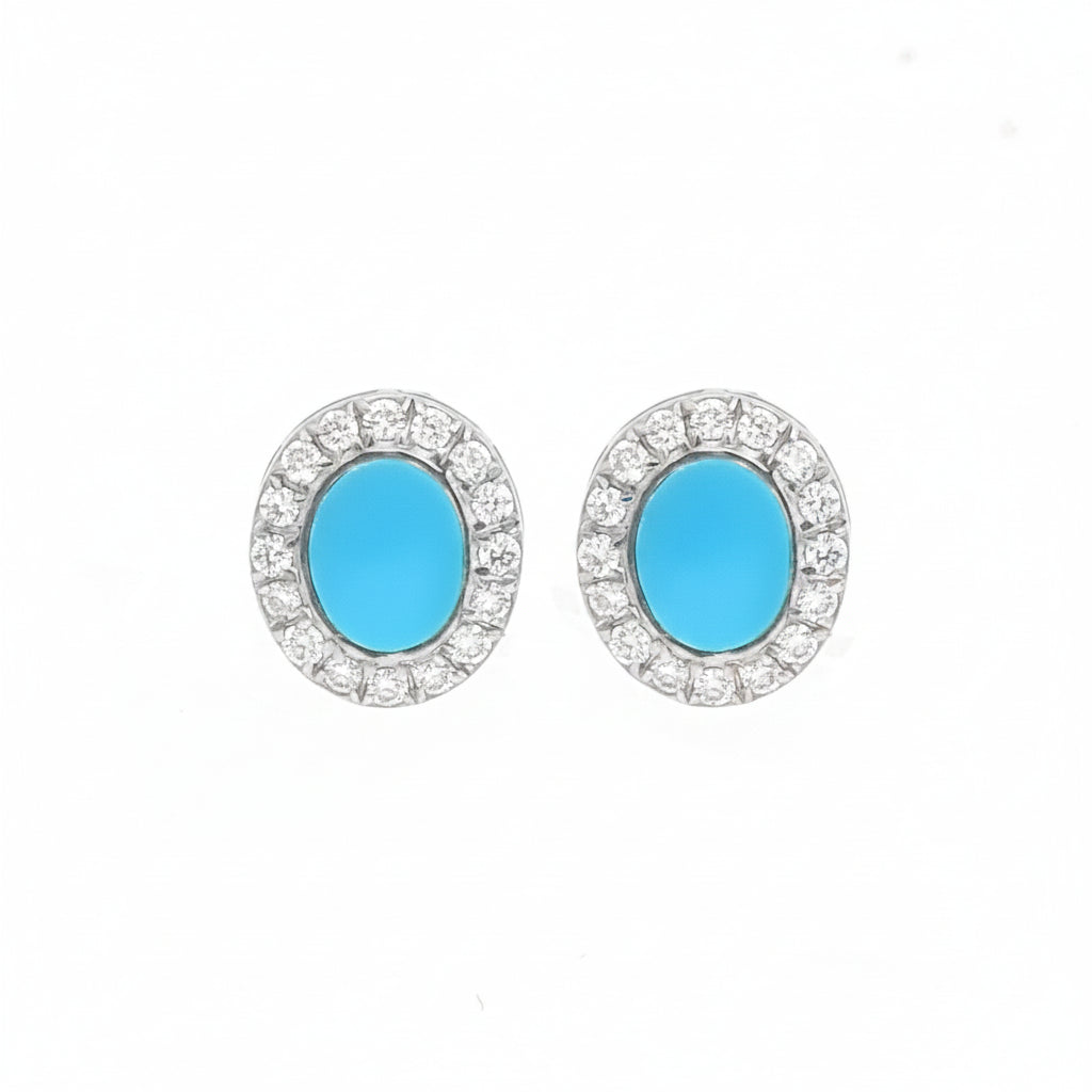 Turquoise Diamond Earring