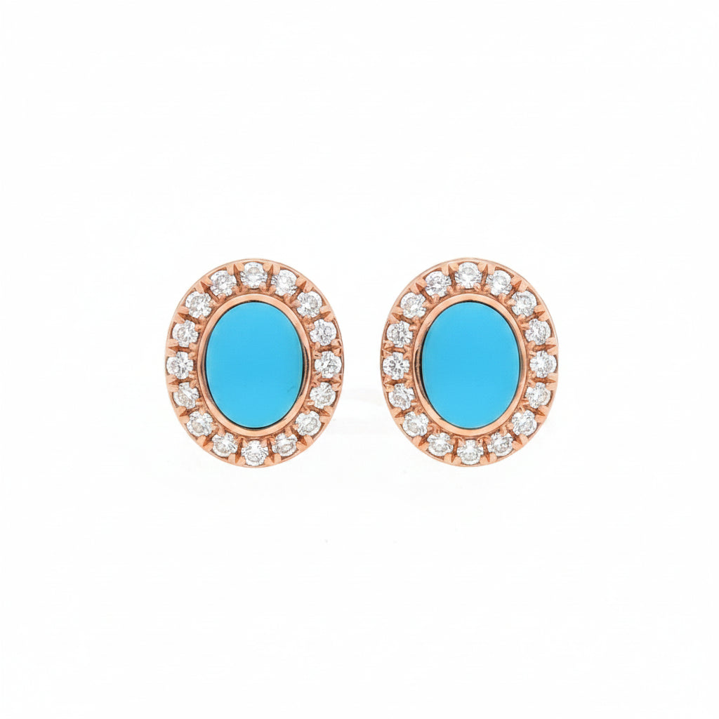 Turquoise Diamond Earring